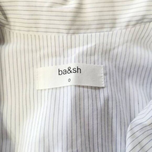 Ba&sh Denisa pinstripe shirt sz 0 (US XS) - Picture 3 of 5